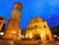 Fadri tower and Gothic Cathedral in night