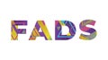 Fads Concept Retro Colorful Word Art Illustration Royalty Free Stock Photo