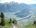 Faelknis mountain in Lichtenstein and Rhine valley