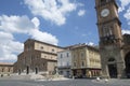 Faenza Italy: historic buildings in Piazza del Popolo Royalty Free Stock Photo