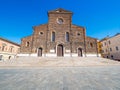 Faenza IT: Piazza del Popolo, Medieval Palace, Cathedral, The Artistic Ceramics Royalty Free Stock Photo