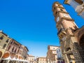 Faenza IT: Piazza del Popolo, Medieval Palace, Cathedral, The Artistic Ceramics Royalty Free Stock Photo