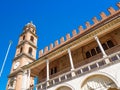 Faenza IT: Piazza del Popolo, Medieval Palace, Cathedral, The Artistic Ceramics Royalty Free Stock Photo