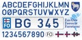 Faer Oer, Foroyar car license plate, letters, numbers and symbols