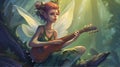 A faerie playing a musical instrument