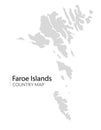 Faeroe islands vector map illustration. Faroe island country travel isolated shape