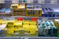 Fafe, Portugal - 10 October 2023: Aldi supermarket - Margarine and butter section