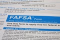 FAFSA Free Application for Federal Student Aid Form