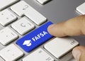 FAFSA - Inscription on Blue Keyboard Key
