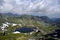 Fagaras Mountains and Balea glacier lake in Romania. Royalty Free Stock Photo