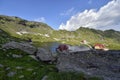 Fagaras Mountains and Balea glacier lake in Romania. Royalty Free Stock Photo