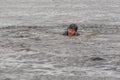 Fagersta, Sweden - Maj 01, 2020: Teenager wakeboarder fells into the water after an unsuccessful jump