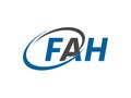 FAH initial letter logo design, vector template Royalty Free Stock Photo