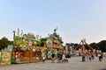 Rides in Munich`s Olympiapark in summer