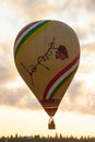 FAI European Hot Air Balloon Championship in Spain. Balloon rising up in the air Royalty Free Stock Photo