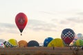 FAI European Hot Air Balloon Championship in Spain. Balloons rising up in the air Royalty Free Stock Photo