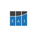 FAI letter logo design on WHITE background. FAI creative initials letter logo concept. FAI letter design