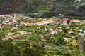 Aerial view of Faial parish, in the northern coast of the island of Madeira, Portugal. Royalty Free Stock Photo