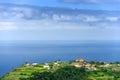 Aerial view of Faial parish, in the northern coast of the island of Madeira, Portugal. Royalty Free Stock Photo