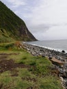 Faial da Terra beach cliffs in Azores