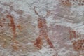 Faicales Cave paintings in prehistory in San Ignacio Cajamarca Peru with figures of hunters and warriors from 5000 to 10000 BC