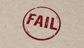 Fail business stamp and stamping