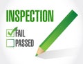 fail inspection check list illustration design Royalty Free Stock Photo