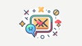 Professional Communication Failure Message Icon for Graphic Design Projects