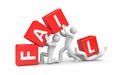 Fail metaphor Royalty Free Stock Photo
