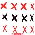 Fail Silhouette Pack Cross Symbols as Depictions of Errors, Mistakes, and Inaccuracies