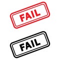 Fail stamp vector illustration ison. red vintage label. Royalty Free Stock Photo