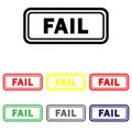 Fail stamp vector illustration ison. red vintage label. Royalty Free Stock Photo