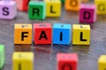 Fail word on table Royalty Free Stock Photo