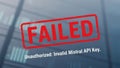 Failed authorization due to invalid mistral api key Royalty Free Stock Photo