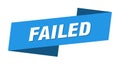 failed banner template. failed ribbon label. Royalty Free Stock Photo