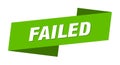 failed banner template. failed ribbon label. Royalty Free Stock Photo