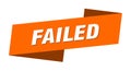 failed banner template. failed ribbon label. Royalty Free Stock Photo