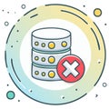 Failed Database Server Icon Illustrating Data Problem and Storage Error Royalty Free Stock Photo
