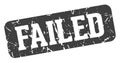 failed rectangular sign. failed stamp Royalty Free Stock Photo