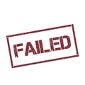Failed rectangular stamp. Royalty Free Stock Photo
