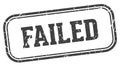 failed stamp. failed rectangular stamp on white background Royalty Free Stock Photo