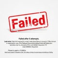 Failed stamp isolated on white background Royalty Free Stock Photo