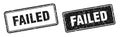 Failed stamp set. failed square grunge sign Royalty Free Stock Photo