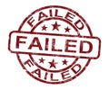 Failed Stamp Showing Reject Or Failure