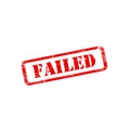FAILED stamp sign text red. Royalty Free Stock Photo