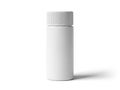 ErrorA white plastic container with a white lid on a white background isolated on white background Royalty Free Stock Photo
