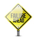 Failure ahead road sign illustration design Royalty Free Stock Photo