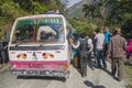 Failure of the bus on a bumpy road Nepalese