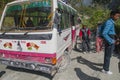 Failure of the bus on a bumpy road Nepalese