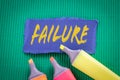FAILURE. Business concept. Text on torn, colored paper Royalty Free Stock Photo